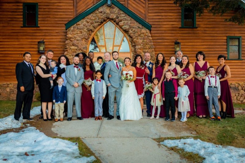 family-portrait-at-pinecrest-rustic-colorado-wedding-venue