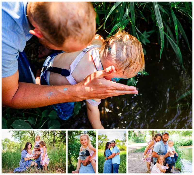 Summer Photos during a family session at the Creek in Colorado